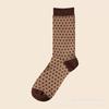Meias novas Brown femininas de outono e inverno engrossadas de comprimento médio meias de pilha retrô japonesas estilo coreano colegial de cano alto