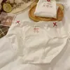 Fresa Conejo Pastel de Leche Clase a Extendido Rojo Algodón Puro Dibujo Animado Chica Linda Extendido en la Entrepierna Antibacteriano Hip Hugger Bragas