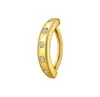 Anillo para el ombligo de circonita curva transfronterizo, anillo para el ombligo de circonita de luna creciente de alta gama, joyería corporal para piercing de ombligo