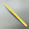 Pinzas para Pestañas con Patrón de Pez Color Espejo Pinza de Pluma Dorada Pinzas de Delfín Pinzas de Flor Pinzas para Pestañas