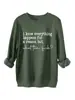 Sé que todo sucede. Sudadera Gruesa Casual Simple para Mujer del Sitio Independiente Europeo y Americano de Ebay