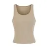 Camisole Elegante de Corte Justo com Ombro Estreito para Mulheres, Nova Peça Básica Esportiva de Outono Apertada para Afinar, Sem Mangas