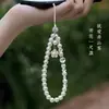 Estilo Xiaoxiang Perla de Imitación Celebridad de Internet Camelia Fugui Cadena para Teléfono Móvil con Perlas de Imitación Entrada de Instagram Llavero de Accesorios de Cristal de Lujo