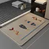 Alfombra de Piso de Lino para Lavabo de Baño, Alfombra Antideslizante Absorbente de Agua para Entrada de Baño, Tapete para Pies de Inodoro, Lavable y Resistente a las Manchas