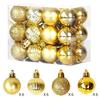 Adornos navideños transfronterizos 3/4cm24P con forma especial de galvanoplastia brillante traje de bola de Navidad colgante de decoración de árbol de Navidad