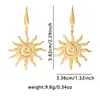 Lele Joias Colar de Aço Titânio Feminino Dourado Design de Alto Padrão Moda Sol Grego Corrente Clavícula Conjunto de Brincos Feminino