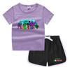 Camiseta de cuello redondo para niños de verano 2023, pantalones cortos, camisa informal coreana, camiseta interior absorbente de sudor para niños
