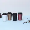 Taza de Café de Aspecto Elegante con Escala, Taza Termo Sencilla, Taza Compacta Portátil de Acero Inoxidable 304, Taza para Coche