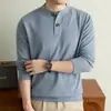 2026 Nuevo Suéter de Punto de Manga Larga para Hombre Cuello Redondo Color Sólido Prenda Base Estilo Old Money Ajustado Ropa para Hombre
