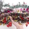 Cintas para Decoración de Árbol de Navidad, Hojas de Bayas, Rafia, y Cintas y Guirnaldas para Decoración de Ventanas y Porches de Navidad