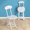 Silla plegable con respaldo, taburete para el hogar, mesa de comedor pequeña, silla de comedor apilable, portátil, taburete plegable de pie alto, pequeño y sencillo