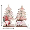 Casa de Madera Estilo Granja Decoraciones Navideñas Mesa de Madera Árbol de Navidad Árbol de Navidad Estilo Campestre