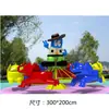 Silla giratoria exterior para niños de jardín de infantes, carrusel eléctrico grande de fibra de vidrio, camión de madera, caballo de madera, equipo de parque de atracciones