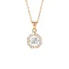 Producto Popular Transfronterizo para Transmisión en Vivo de Tiktok Collar de Plata de Ley S925 con Diamante Moissanita Finamente Elaborado Collar de Corazón Palpitante Cadena para Clavícula