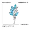 Nuevo broche de aleación transfronterizo con diamantes en forma de rama de olivo, accesorio de ropa versátil estilo coreano, venta directa: BR5566
