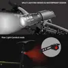 Nova luz de bicicleta farol lanterna traseira equipamento de ciclismo bicicleta bicicleta de montanha zoom rotativo lanterna de luz forte
