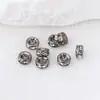 Contas Espaçadoras Coloridas com Cravação de Diamantes 4-10mm, Contas em Formato de Roda, Acessórios para Joias DIY, Contas de Anel de Diamante Feitas à Mão, Contas Espaçadoras, Contas de Roda