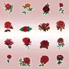 60 adesivos não repetem plantas românticas rosas vermelhas deslumbrantes adesivos para material de colagem concha de celular decorativa caneca