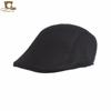 Boina de Franela Monocolor Gorra de Algodón con Visera Delantera Sombrero Casual de Moda a Prueba de Frío Sombrero de Lana de Ala Ancha