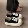 Zapatos de Lona de Dos Usos para Mujer Verano 2023 Nuevos Zapatos Casuales de Color Puro para Mujer con Cabeza Grande Ugly Zapatos Blancos de Una Pierna para Mujer