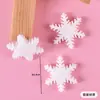 Adornos de Copos de Nieve de Pegamento Suave Hielo y Nieve Repostería Decoración de Pastel de Navidad Accesorios Temáticos de Nieve Fiesta de Cumpleaños Enchufe
