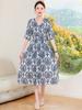 Vestido de Verão 2026 de Algodão e Seda de Alta Qualidade Novo Estilo para Mães Jovens Vestido de Viscose Floral Fashion com Bolsos
