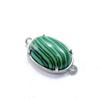 Colgante doble agujero ovalado de amatista incrustada nuevo transfronterizo 13*18mm superficie de huevo hecho a mano DIY accesorios de joyería de mano