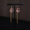 Bolsa de la Suerte de Aretes Florales de Estilo Chino Nuevo, Nuevos Aretes de Gancho Populares, Aretes Niche de Alta Gama, Aretes Únicos, Joyería de Estilo Chino