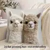 Funda de Cojín para Sofá Transfronteriza, Felpa Corta Amigable con la Piel, Linda Funda de Cojín de Animal Gato, Funda de Cojín para Sala de Estar, No Incluye Relleno