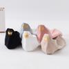 Calcetines de verano con diseño de corona y talón de malla bordada para mujer, bonitos calcetines náuticos de algodón de color liso para campus japonés