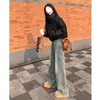 Jeans Reto Retro Americano Feminino High Street Americano 2024 Novo Primavera e Outono Emagrecedor Cintura Alta Calças Wide Leg
