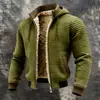 Chaqueta con capucha de forro polar engrosado, nueva popular europea y americana para otoño e invierno, sudadera con capucha tipo gofre que favorece la figura, transfronteriza para hombre