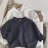 Camisa para Niños Estilo Japonés Retro Manga de Murciélago Algodón Lino Primavera Otoño Top para Bebé Niños Ropa Exterior Sudadera