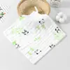 Toalla Cuadrada de Gasa de Burbujas de Seis Capas de Algodón Puro, Suave y Absorbente Toalla para Babas de Bebé Estampada, Toallita Facial Absorbente para Bebé Clase A