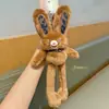 Llavero de Peluche de Conejo con Orejas de Tirar Dopamina, Muñeco de Conejo Extraíble, Colgante para Mochila Escolar, Regalo
