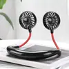Ventilador de Pescoço Duplo Portátil Recarregável por USB, Novo e Único, para Vendedores Ambulantes e Estudantes, Bateria de Lítio