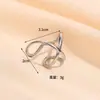 Anéis Abertos Modernos e Únicos em Forma de Escada para Homens e Mulheres, Design de Nicho Transfronteiriço Europeu e Americano, Anéis Minimalistas