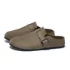 Sapatos Preguiçosos Estilo Britânico para Homens, Sapatos de Dirigir Slip-On com Solado Macio, Mules Casuais Modernos Estilo Coreano, Sandálias Meio Calce