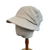 Sombrero de Pescador Irregular con Pliegues Retro Japonés para Mujer, Sombrilla Versátil de Primavera y Verano, Estilo Artístico, Sombrero Adelgazante con Ala Moldeada