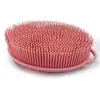 Escova de Banho de Silicone Transfronteiriça, Segura, Macia e Confortável, Escova de Shampoo, Escova de Banho, Ferramenta de Massagem e Esfoliação Dupla Face Dois em Um