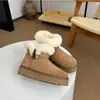 Botas de Nieve Gruesas de Invierno 2026 Sangpo Village Forradas de Piel Nuevas con Hebilla de Cuerno Suela Gruesa Botines Cortos para Mujer Engrosados