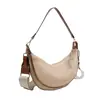Bolsa Personalizada de Nicho para Revenda Bolsa Dumpling para Mulheres Verão 2026 Nova Bolsa de Ombro Color Blocking Tecida Versátil Bolsa Transversal