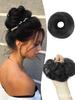 Anillo Rizado para Cabello Recto de Fibra Química, Anillo Rizado para Cabello con Cabeza de Bola Peluca, Volumen de Crecimiento Natural Personalizado, Rizador de Cabello Perezoso con Cabeza de Botón