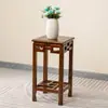 Sala de estar, estante de chão estilo norte-americano, suporte para flores, madeira maciça, design minimalista, novo estilo chinês, suporte para flores de bonsai, madeira de nogueira preta, outros