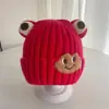Gorro de Bebé Invierno Lindo Súper Lindo Rojo Año Nuevo Gorro Tejido Infantil Protección para Orejas Cálida Versátil Gorro de Lana