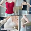 Outono e inverno lixamento roupa interior quente com almofada no peito forrado de lã espessado sexy tubo top pequeno camisola slim-fit longo emagrecimento colete