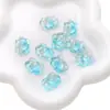 Accesorios de Encaje Tridimensional Hoja de Loto Hechos a Mano DIY Pulsera Collar Accesorios de Joyería Degradados Cuentas de Cristal de Loto de Doble Agujero