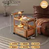 Mesa de Centro Móvil 2026 Estilo Nuevo Lujo Ligero Sensación de Alta Gama Estilo Vintage Carrito Pequeño Mesa Auxiliar Gabinete Lateral de Sofá Sala de Estar Uso Doméstico