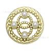 Botones Metálicos Huecos de Doble Bucle con Perlas Cosidos a Mano Botones Estilo Chanel para Traje Abrigo Chaqueta de Plumas Suéter Camisa
