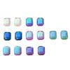 Unhas unhas enfeites coloridos longos octogonais mocha retangular plano diamante vidro diamante unhas enfeites 10